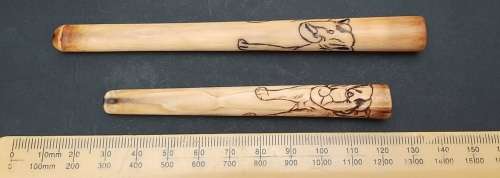 Early 20th Century  `Asian Elephant` Pair Cigarette Holders (x2).