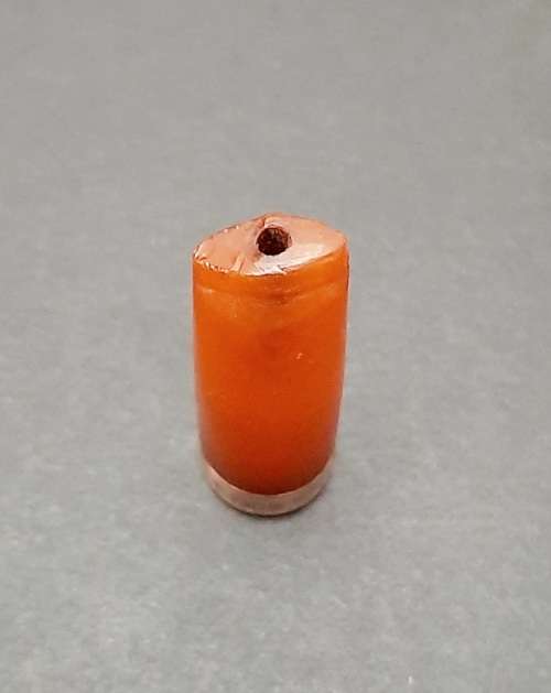 Edwardian Gent's Amber Cheroot / Cigarette Holder, 9ct Gold Mounted (Birm. 1908)