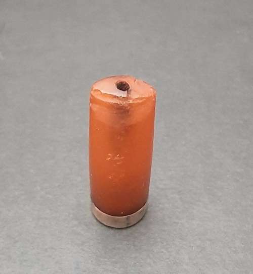 Edwardian Gent's Amber Cheroot / Cigarette Holder, 9ct Gold Mounted (Birm. 1908)