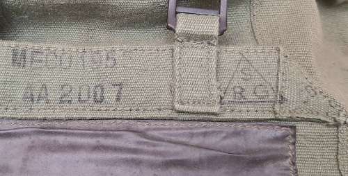 ** Southern Rhodesia Government Issue : Patt.44 Webbing Rucksack w/out Shoulder Harness (USED).**