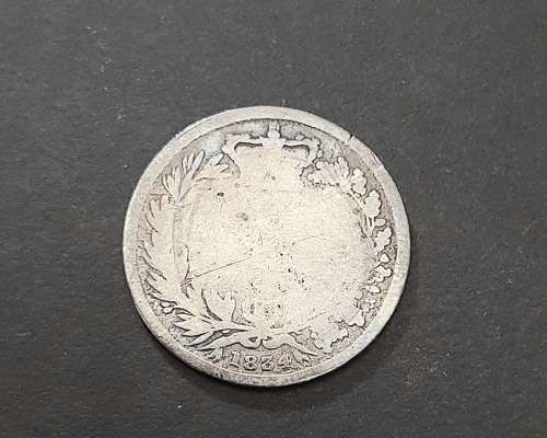 ** .925 Silver Great Britain 1834 William IV One Shilling Coin (G/AG).**