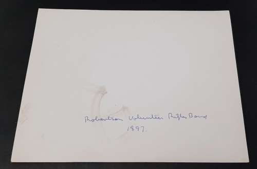 **RARE: 1897 Robertson Volunteer Rifles Band Large B/W Photograph(Inscribed) [21cm x 17cm].**