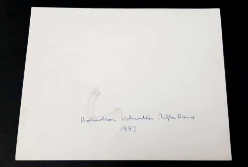 **RARE: 1897 Robertson Volunteer Rifles Band Large B/W Photograph(Inscribed) [21cm x 17cm].**