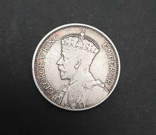 ** .925 Silver KGV 1932 Southern Rhodesia 1 Shilling Coin (VF/F).**
