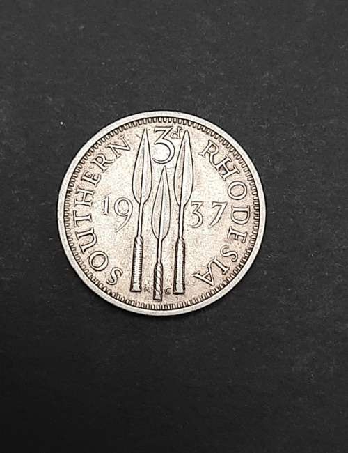 ** 1937 Southern Rhodesia .925 Silver 3D Coin (VF) #B**