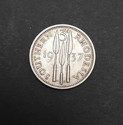 ** 1937 Southern Rhodesia .925 Silver 3D Coin (VF) #B**