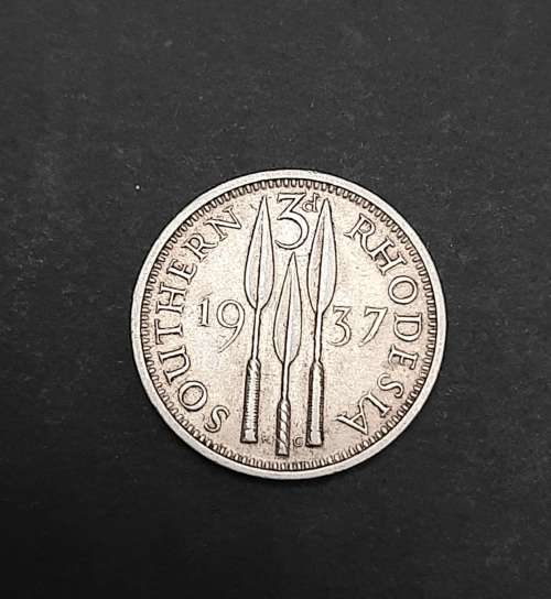 ** 1937 Southern Rhodesia .925 Silver 3D Coin (VF) #B**