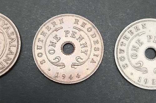 ** Lot 1930/40s Southern Rhodesia & Nyasaland Coins (x3).**