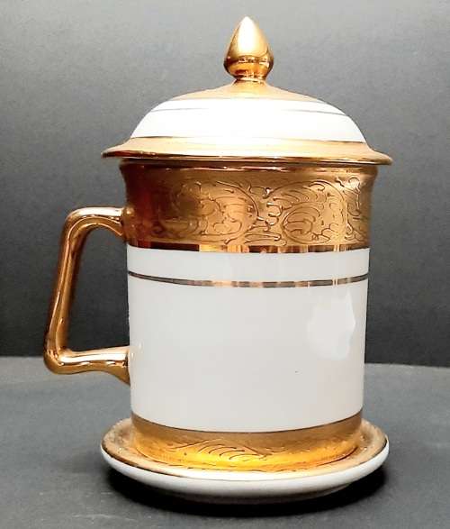 ** STUNNING: Modern Thai Benjarong Gilded Traditional Porcelain Set (3-Piece) [15cm].**