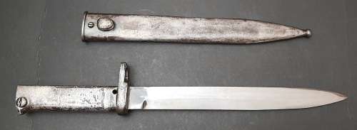 WWI German Ersatz Patt.1916 Steel Bayonet with Scabbard 40cm