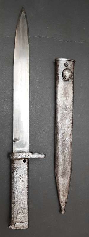 WWI German Ersatz Patt.1916 Steel Bayonet with Scabbard 40cm