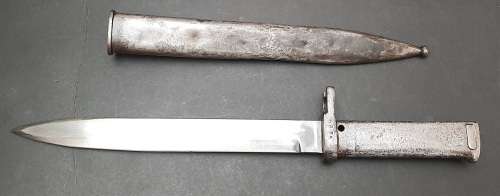 WWI German Ersatz Patt.1916 Steel Bayonet with Scabbard 40cm