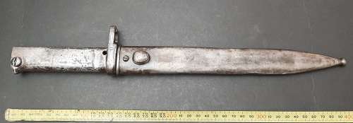 WWI German Ersatz Patt.1916 Steel Bayonet with Scabbard 40cm