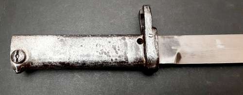 WWI German Ersatz Patt.1916 Steel Bayonet with Scabbard 40cm