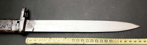 WWI German Ersatz Patt.1916 Steel Bayonet with Scabbard 40cm