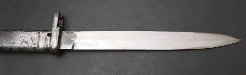 WWI German Ersatz Patt.1916 Steel Bayonet with Scabbard 40cm
