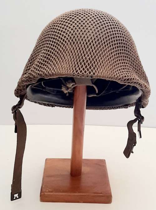 ** Border War : 1970s SADF Steel Helmet w/ Nutria Net Cover (USED).**