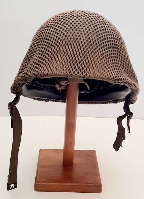 ** Border War : 1970s SADF Steel Helmet w/ Nutria Net Cover (USED).**