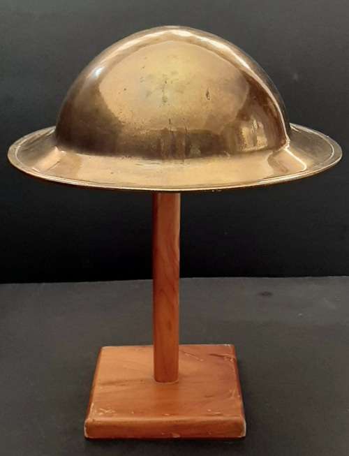 ** WW2 Union Defence Force `Bronzed` Memorial Steel Helmet Shell.**