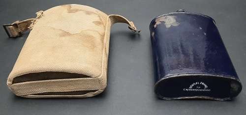 ** WW2 British & Indian Army Patt.37 Enamel Canteens (x2)[USED].**