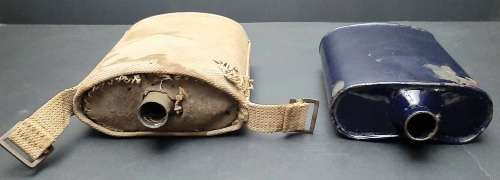 ** WW2 British & Indian Army Patt.37 Enamel Canteens (x2)[USED].**