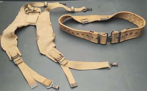 Rhodesian Bush War: 1960s S.A.P Patt.64 Variant Webbing Yoke & Belt