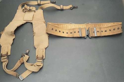 Rhodesian Bush War: 1960s S.A.P Patt.64 Variant Webbing Yoke & Belt