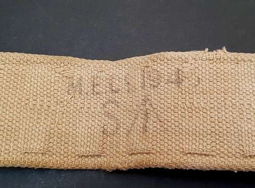 **WW2  Patt.37 Variant Webbing Belt w/ War Dept. Stamp (1945/46 )**