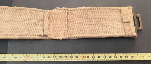 **WW2  Patt.37 Variant Webbing Belt w/ War Dept. Stamp (1945/46 )**