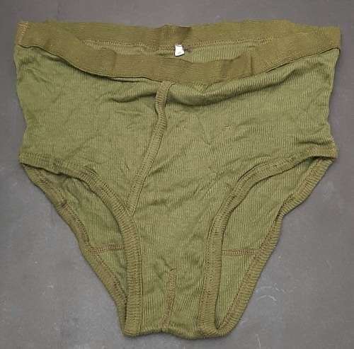 **Rhodesian Bush War: 1970s Green Rhodesian Issue Underwear x2 (Size 36 & 38).**