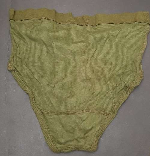 **Rhodesian Bush War: 1970s Green Rhodesian Issue Underwear x2 (Size 36 & 38).**