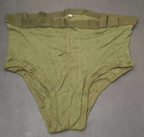 **Rhodesian Bush War: 1970s Green Rhodesian Issue Underwear x2 (Size 36 & 38).**