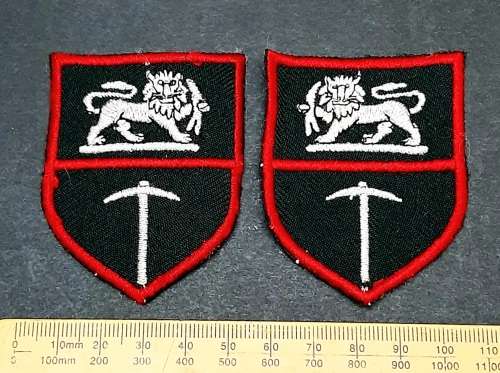**Rhodesian Bush War: Unissued Rhodesian Army Flash Insignia Pair#1.**