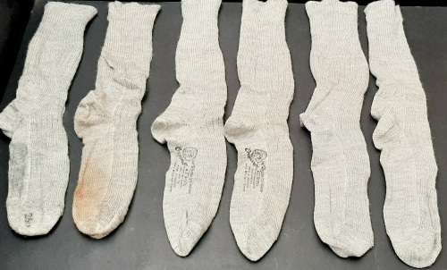**Rhodesian Bush War: 1970s Rhodesian Army Issue Wool Socks x3 Pairs by Cromwell (Size: 9/10)**