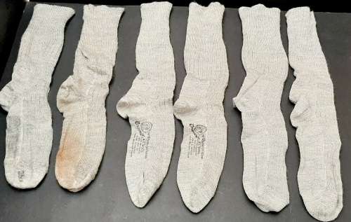 **Rhodesian Bush War: 1970s Rhodesian Army Issue Wool Socks x3 Pairs by Cromwell (Size: 9/10)**