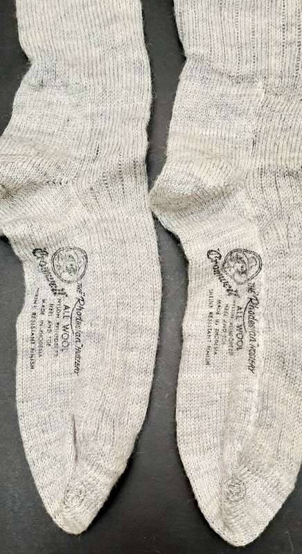**Rhodesian Bush War: 1970s Rhodesian Army Issue Wool Socks x3 Pairs by Cromwell (Size: 9/10)**