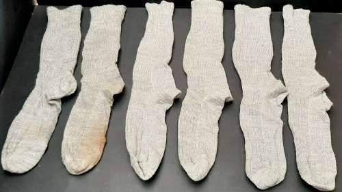 **Rhodesian Bush War: 1970s Rhodesian Army Issue Wool Socks x3 Pairs by Cromwell (Size: 9/10)**