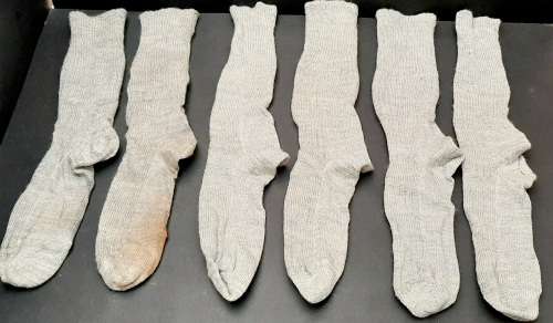 **Rhodesian Bush War: 1970s Rhodesian Army Issue Wool Socks x3 Pairs by Cromwell (Size: 9/10)**