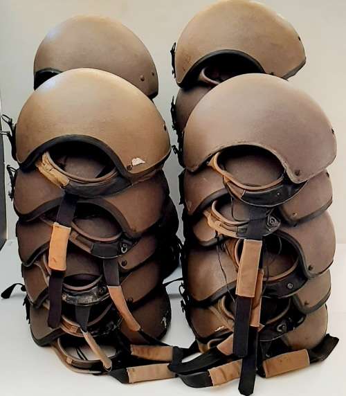 ** BID PER HELMET **Border War: 1980s Ratel AFV Ballistic Helmet w/ Liner (Universal Size).**
