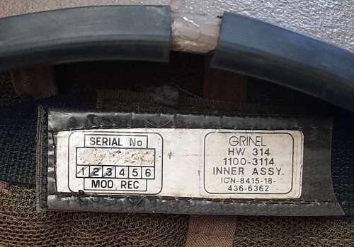 ** BID PER HELMET **Border War: 1980s Ratel AFV Ballistic Helmet w/ Liner (Universal Size).**
