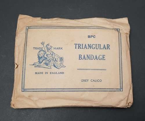 WW2 British Military Sealed Triangular Bandage by BPC