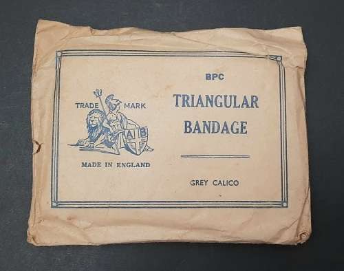 WW2 British Military Sealed Triangular Bandage by BPC