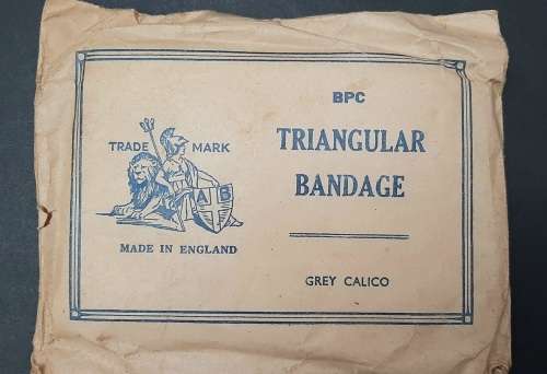 WW2 British Military Sealed Triangular Bandage by BPC