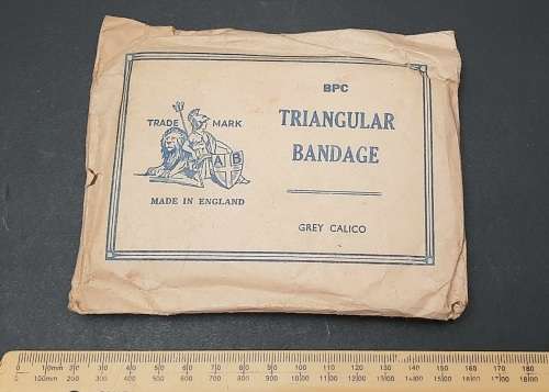 WW2 British Military Sealed Triangular Bandage by BPC