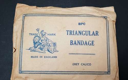WW2 British Military Sealed Triangular Bandage by BPC