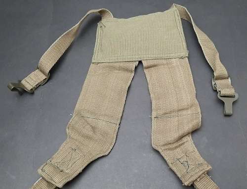 **Rhodesian Bush War: Patt.69 Unissued Green Webbing Yoke/ Suspender**