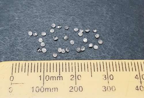 STUNNING: 0.52 ct Round-cut `Salt & Pepper`  Natural Melee Diamonds(Certified).**