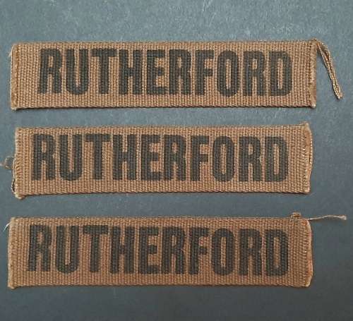 **Border War: 1980s SADF Nutria Name Tapes x3.**