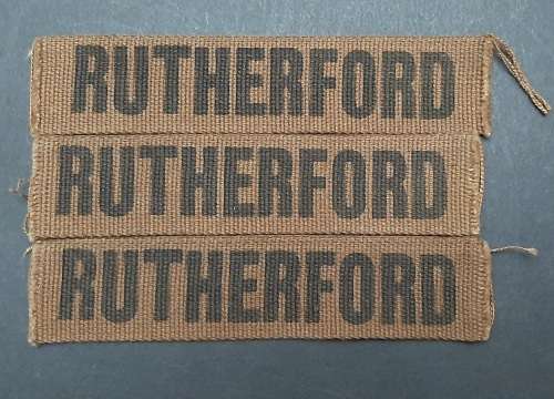 **Border War: 1980s SADF Nutria Name Tapes x3.**