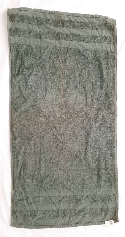**Rhodesian Bush War: Rhodesian Army issue Green Towel (1m x 0.5m) #3.**
